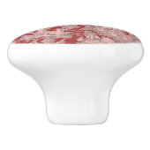 ヴィンテージエレガントレッドピンクトイレデジュイ セラミックノブ (側面)