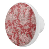 ヴィンテージエレガントレッドピンクトイレデジュイ セラミックノブ (右)