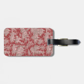 ヴィンテージエレガントレッドピンクトイレデジュイ ラゲッジタグ (裏面横)