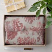 ヴィンテージエレガントレッドホースウッドランドトイレクラフト 薄葉紙 (ギフト)