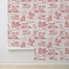 ヴィンテージエレガントレッドホース狩りトワール 壁紙