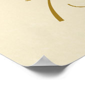 ヴィンテージエレガントレッドローズタン75th任意の年齢誕生日 ポスター (角)