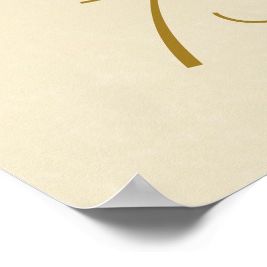 ヴィンテージエレガントレッドローズタン75th任意の年齢誕生日 ポスター (角)