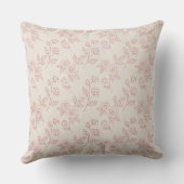 ヴィンテージエレガントレッドローズ紙チンツモノグラム クッション (裏面)