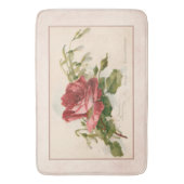 ヴィンテージエレガントレッドローズ バスマット (正面縦)