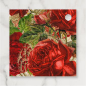 ヴィンテージエレガントレッドローゼス16th誕生日ありがとう フェイバータグ (裏面)