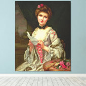 ヴィンテージエレガントレディバラ キャンバスプリント (インサイチュ (ウッドフロア))