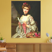 ヴィンテージエレガントレディバラ キャンバスプリント (インサイチュ (リビング))