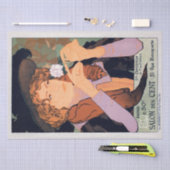 ヴィンテージエレガントレディフランスのーポスターデクページ 薄葉紙 (クラフト)