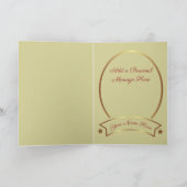 ヴィンテージエレガントレディースクリスマスホリデースパークル カード (内部)