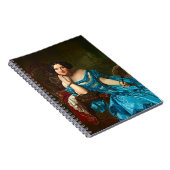 ヴィンテージエレガントレディーブルー・グリーン・ドレス ノートブック (右側)