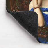 ヴィンテージエレガントレディ・イン・ブルー マウスパッド (コーナー)