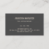 ヴィンテージエレガントレトロブ縁どエージュ 名刺 (裏面)