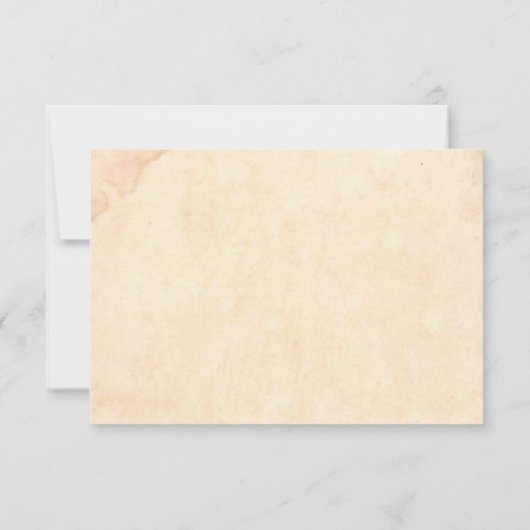 ヴィンテージエレガントレトロ式オールド素朴結婚ズ 出欠カード (裏面)