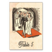 ヴィンテージエレガントレトロ素朴結婚ブック テーブルナンバー (正面)