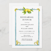 ヴィンテージエレガントレモンリハーサルディナー招待状 案内状 (正面/裏面)