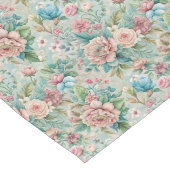 ヴィンテージエレガントロココ繊細な旋回花模様 ロングテーブルランナー (コーナー)