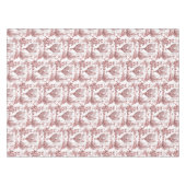 ヴィンテージエレガントロスターレッドフローラトイル テーブルクロス (正面(横))