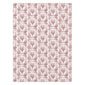 ヴィンテージエレガントロスターレッドフローラトイル テーブルクロス (正面)