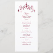 ヴィンテージエレガントロマンスブルゴーニュのフードリンクメニュー プログラム (正面)