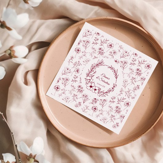 ヴィンテージエレガントロマンスブルゴーニュフローラ結婚ズ