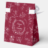 ヴィンテージエレガントロマンスブルゴーニュフローラ結婚ズ フェイバーボックス (裏面)