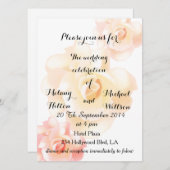 ヴィンテージエレガントロマンチックな優しい結婚バラ 招待状 (正面/裏面)