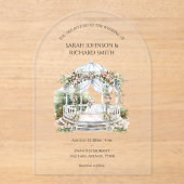 ヴィンテージエレガントロマ結婚ティック アクリル招待状 (正面)