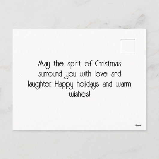 ヴィンテージエレガントロンドンクリスマス シーズンポストカード (裏面)