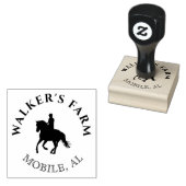 ヴィンテージエレガント乗馬モノグラムスタンプ ラバースタンプ (押印)