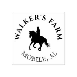 ヴィンテージエレガント乗馬モノグラムスタンプ ラバースタンプ