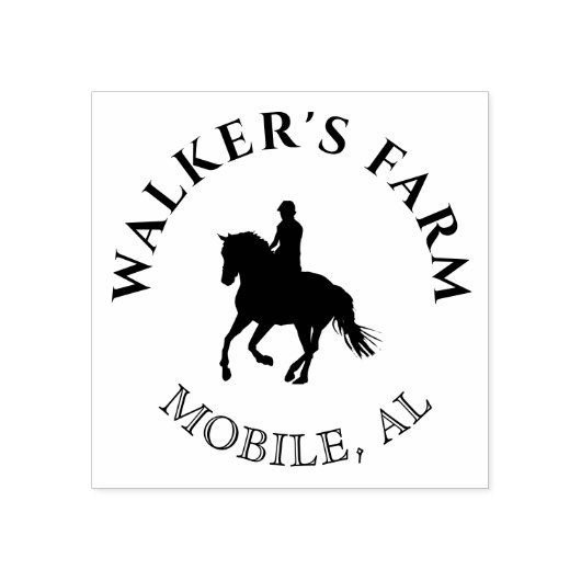 ヴィンテージエレガント乗馬モノグラムスタンプ ラバースタンプ (インプリント)