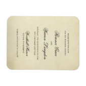 ヴィンテージエレガント以外の写真の結婚式の日付の保存 マグネット (横)