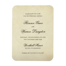 ヴィンテージエレガント以外の写真の結婚式の日付の保存 マグネット