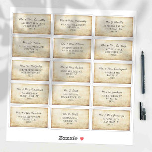 ヴィンテージエレガント個別ゲスト住所 シール