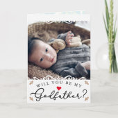 ヴィンテージエレガント写真のゴッドファザー提案 カード (正面)