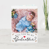 ヴィンテージエレガント写真のゴッドマザー提案 カード (正面)