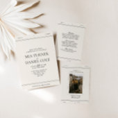 ヴィンテージエレガント写真の花嫁付きカード 招待状