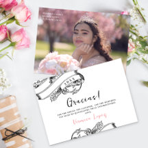 ヴィンテージエレガント写真Gracias Mis Quince Anos