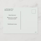 ヴィンテージエレガント冬クリスマスロビンス シーズンポストカード (裏面)