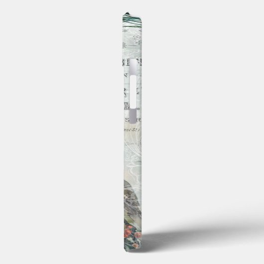 ヴィンテージエレガント冬クリスマスロビンス Case-Mate iPhoneケース (裏面 / 左)