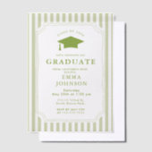 ヴィンテージエレガント卒業パーティー招待状 ベラム紙招待状 (オフセット)