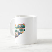 ヴィンテージエレガント南アフリカ旅行記念品 コーヒーマグカップ (正面左)