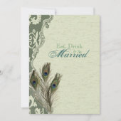 ヴィンテージエレガント国ピーコックリハーサル夕食 招待状 (正面)