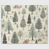 ヴィンテージエレガント型ラッピング紙 ラッピングペーパー (フラット)