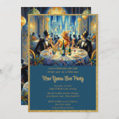 ヴィンテージエレガント大晦日パーティー 招待状 (正面/裏面)