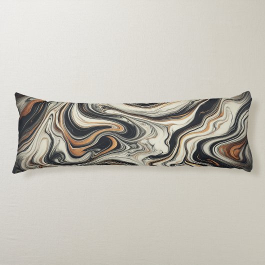 ヴィンテージエレガント大理石の渦巻き ボディピロー (正面)