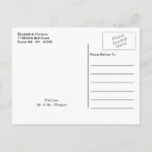 ヴィンテージエレガント大理石の結婚式の日付を保存 案内ポストカード (裏面)