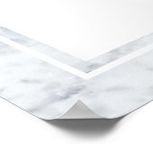 ヴィンテージエレガント大理石結婚の歓迎 ポスター (角)