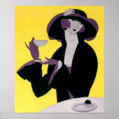 ヴィンテージエレガント女性アフタヌーンティーパーティー ポスター (正面)